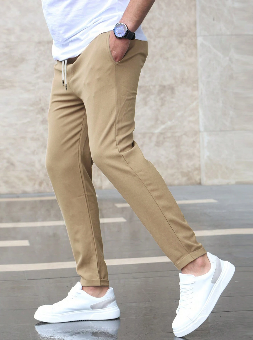 Fabian | Herren Slim Fit Freizeithose mit Kordelzug