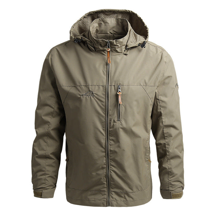 Softshell-Jacke mit Reißverschluss und Taschen - khaki
