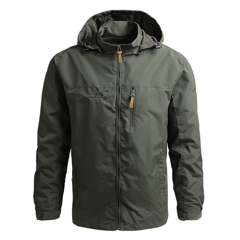 Softshell-Jacke mit Reißverschluss und Taschen - grün