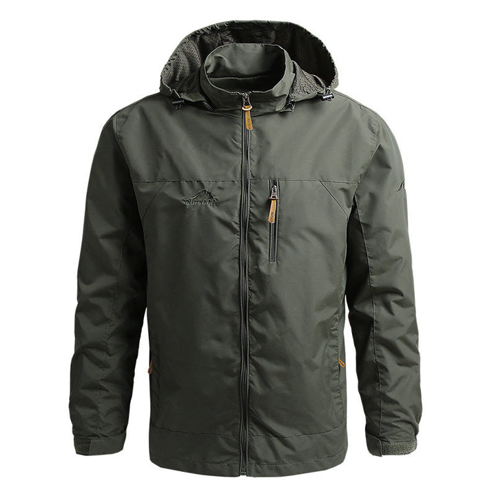 Softshell-Jacke mit Reißverschluss und Taschen - grün