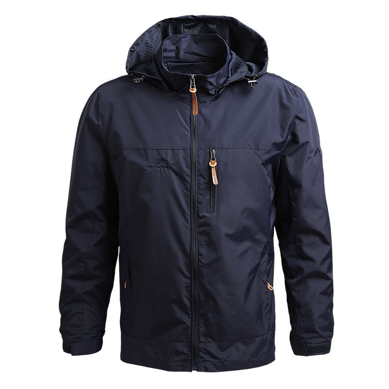 Softshell-Jacke mit Reißverschluss und Taschen - blau