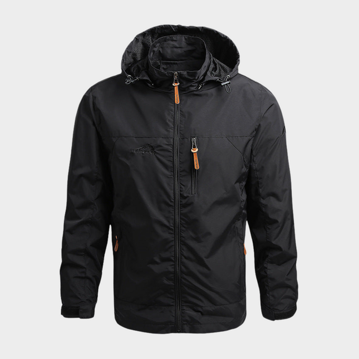 Softshell-Jacke mit Reißverschluss und Taschen - schwarz