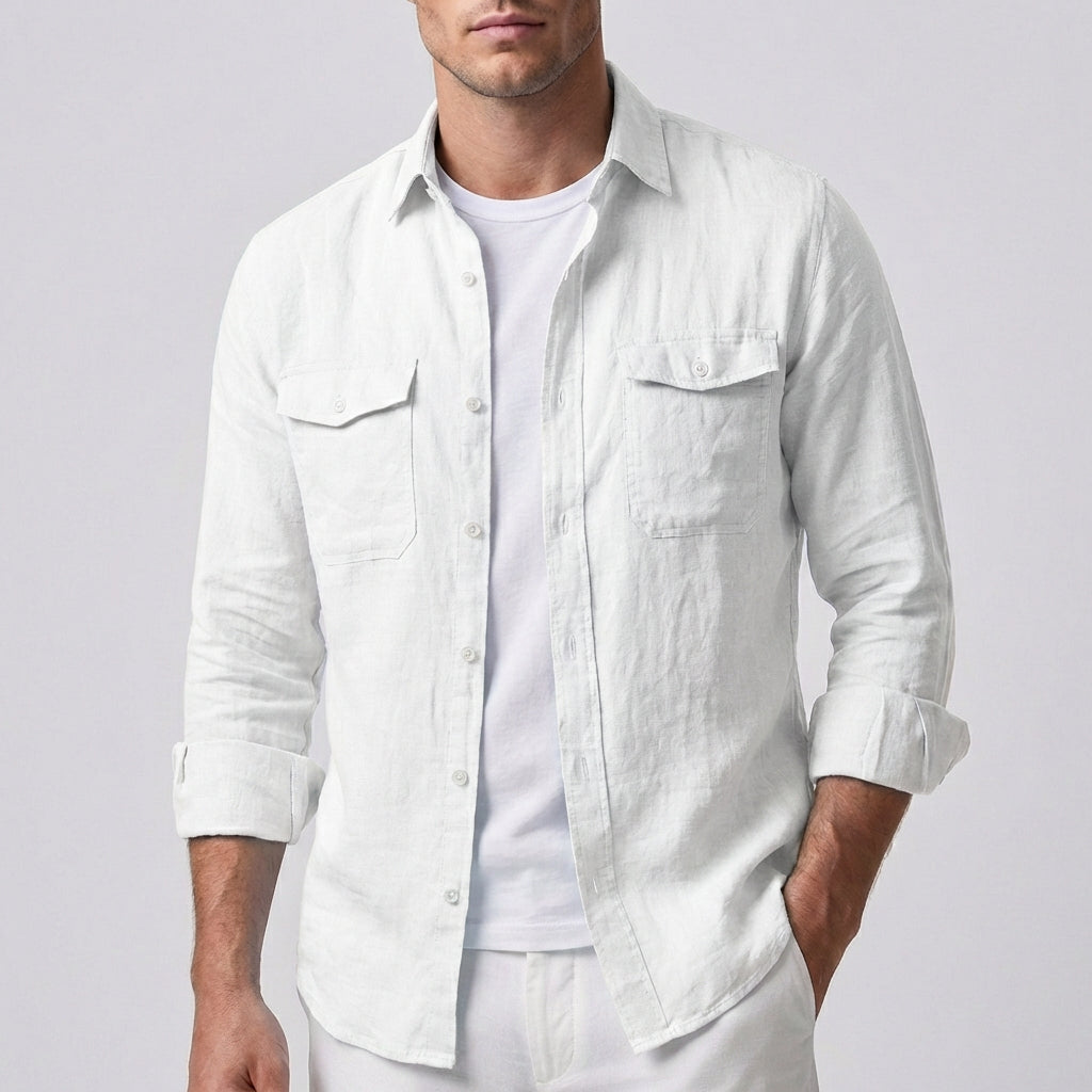 Matteo | Herren Button-Down-Hemd mit Brusttaschen