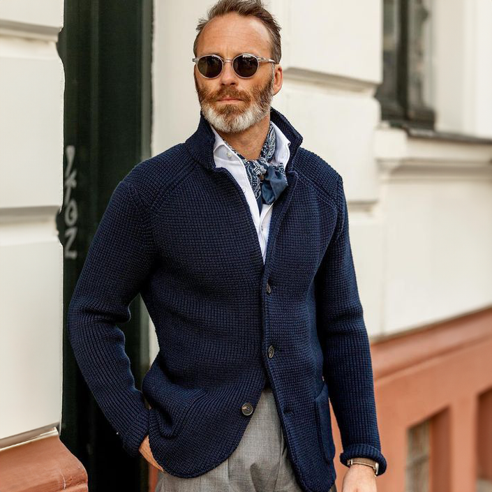 Emil | Herren Cardigan mit Stehkragen