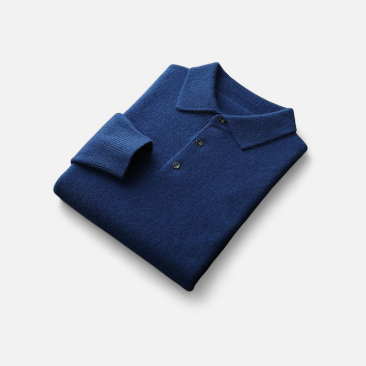 Felix | Herren Merino Polo Pullover mit Kragen