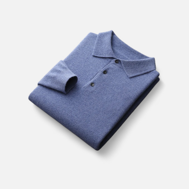 Felix | Herren Merino Polo Pullover mit Kragen