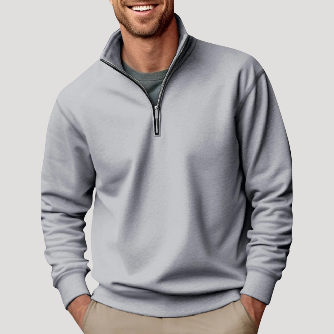 Niklas | Herren Half-Zip Sweatshirt mit Stehkragen