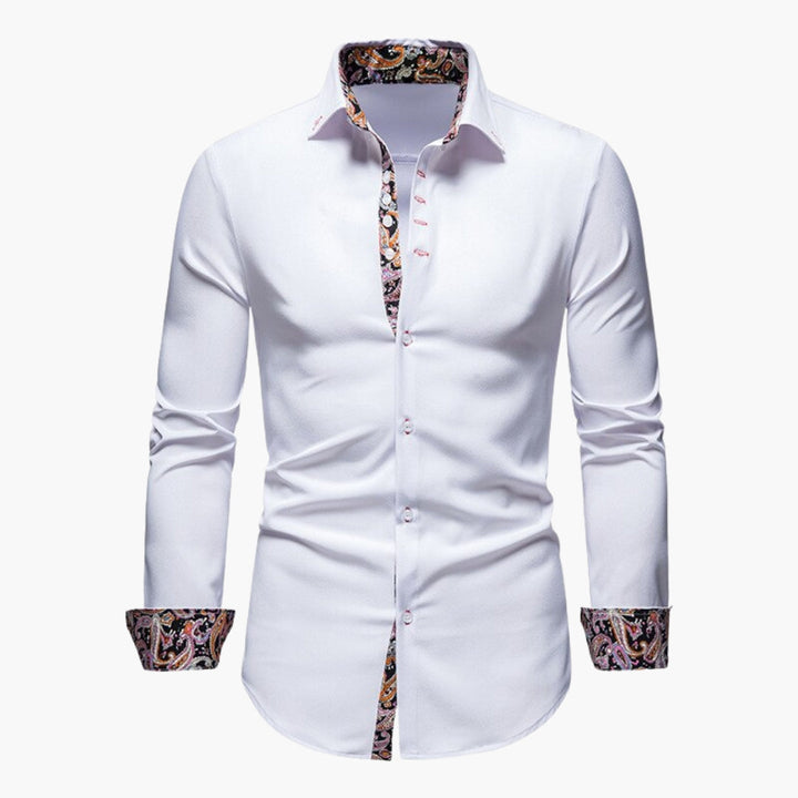 Adrian | Herren Slim Fit Hemd mit Paisley-Details