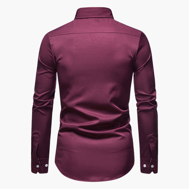 Adrian | Herren Slim Fit Hemd mit Paisley-Details