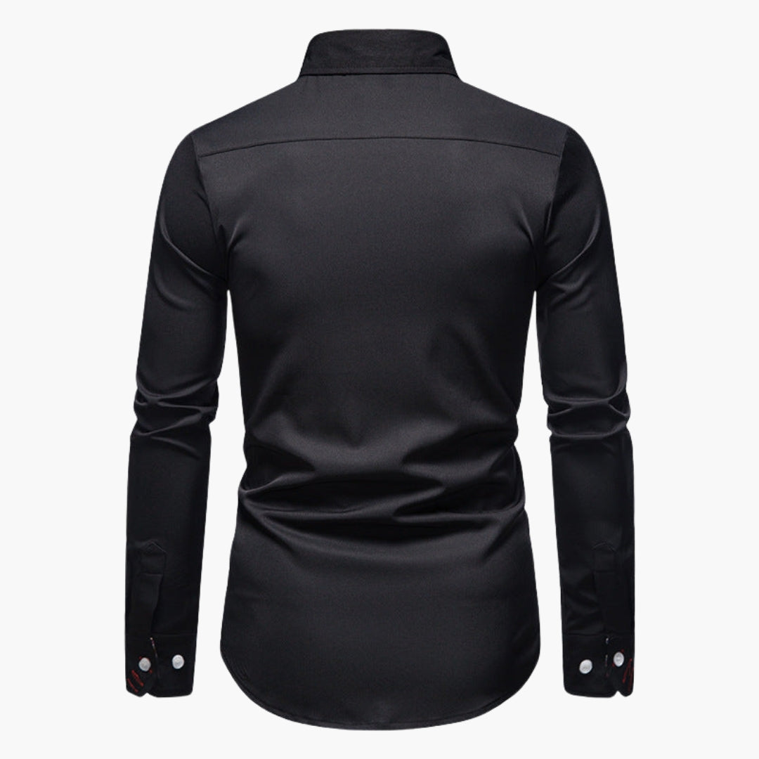 Adrian | Herren Slim Fit Hemd mit Paisley-Details