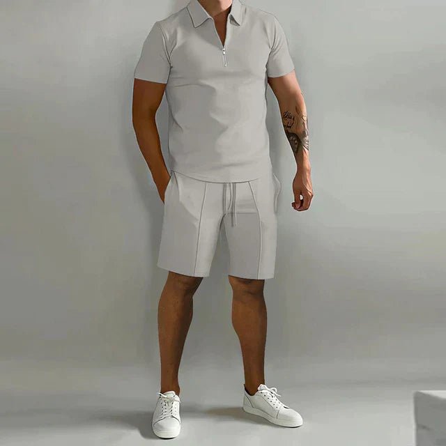 Bennet | Herren Sommer Set mit Reißverschluss-Poloshirt