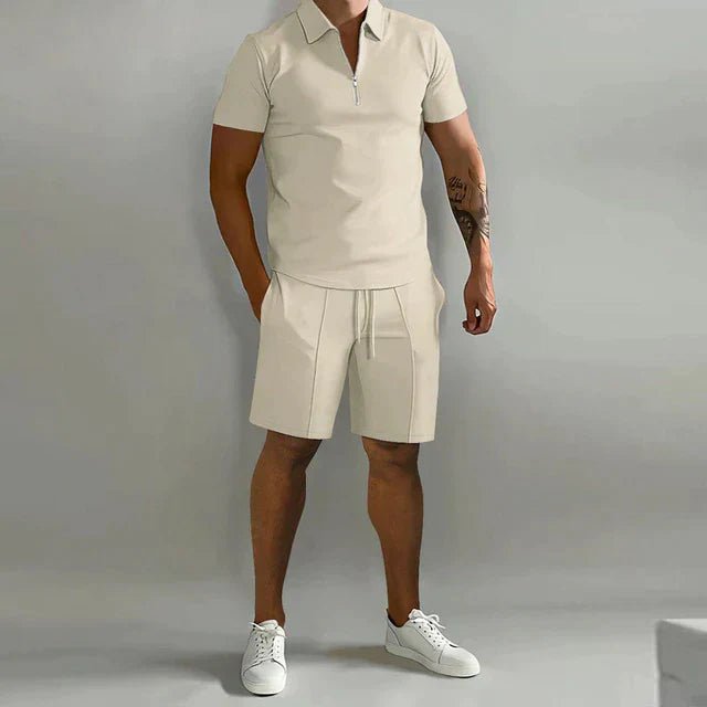 Bennet | Herren Sommer Set mit Reißverschluss-Poloshirt