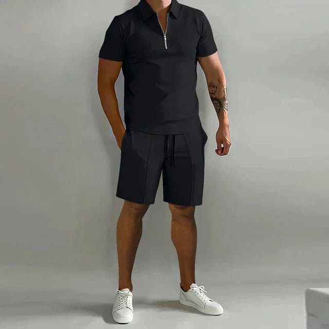 Bennet | Herren Sommer Set mit Reißverschluss-Poloshirt