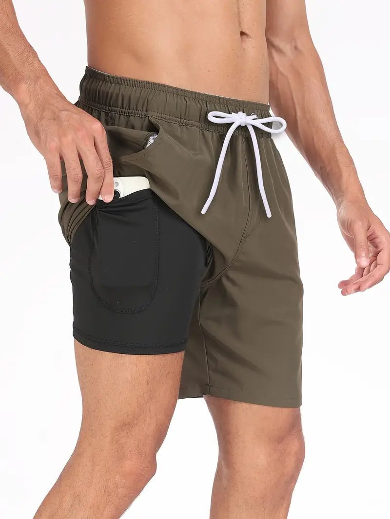Jonas | Herren Badeshorts mit Innenhose und Tasche