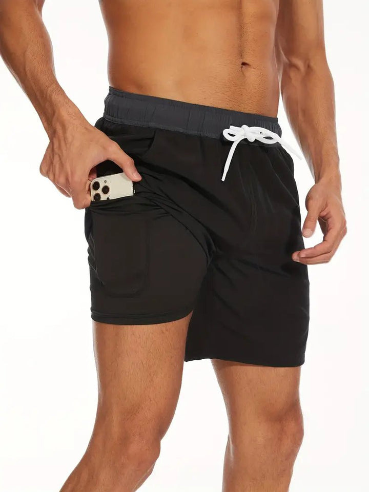 Jonas | Herren Badeshorts mit Innenhose und Tasche