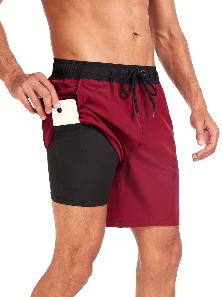 Jonas | Herren Badeshorts mit Innenhose und Tasche