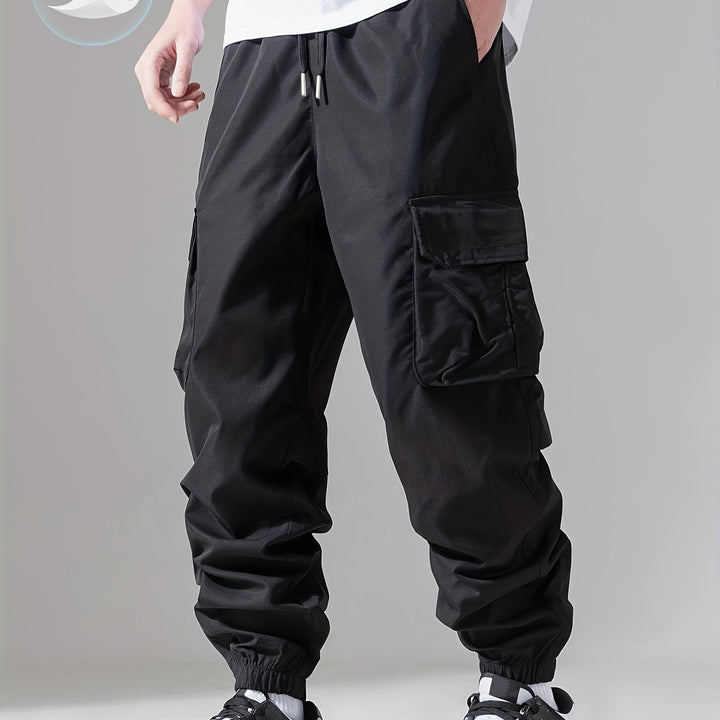 SwissFellas Herren Cargo Jogginghose mit elastischen Bündchen, reguläre Passform