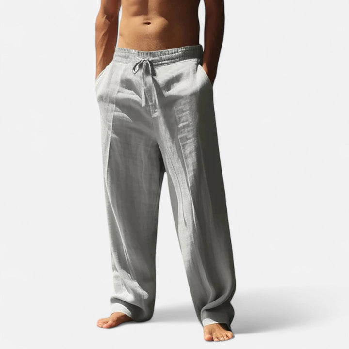 Herren Hose mit Weitem Bein | Hose mit Kordelzug | Lockere Silhouette | Entspannter Freizeitlook