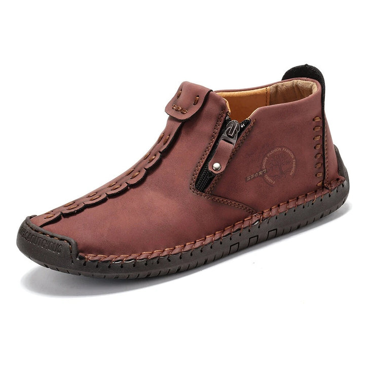 Herren Boots mit Reissverschluss in Schwarz, Seitenansicht