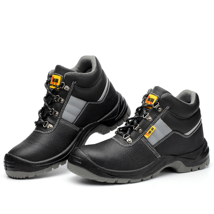 Schwarzer Sicherheitsstiefel für Herren mit Stahlkappe