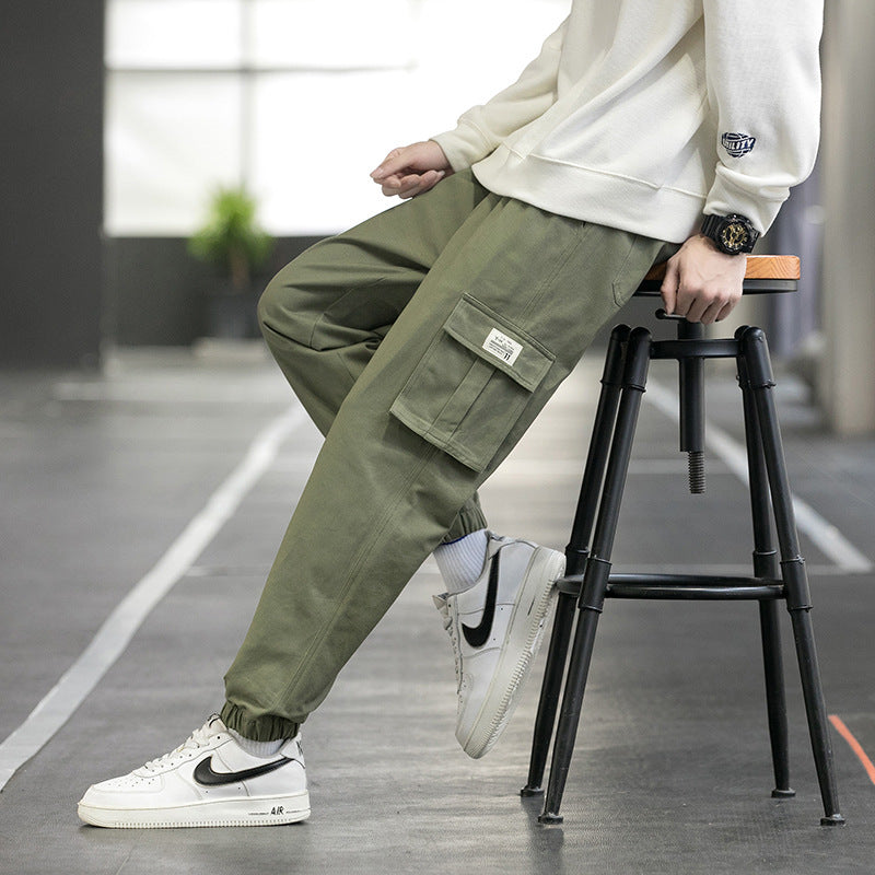 Herren Cargohose mit mehreren Taschen, lockere Passform