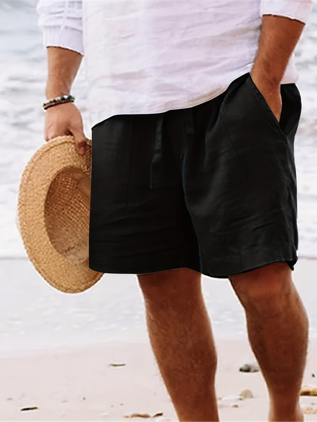 SwissFellas Herren Freizeitshorts mit Kordelzug, reguläre Passform
