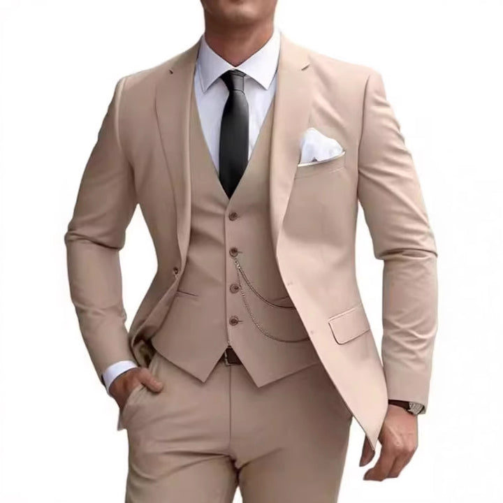 Herren Business Anzug Slim Fit 3-teilig mit Weste