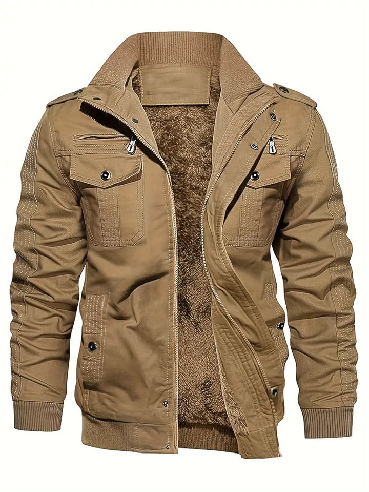 Cargojacke mit aufgesetzten Taschen - khaki