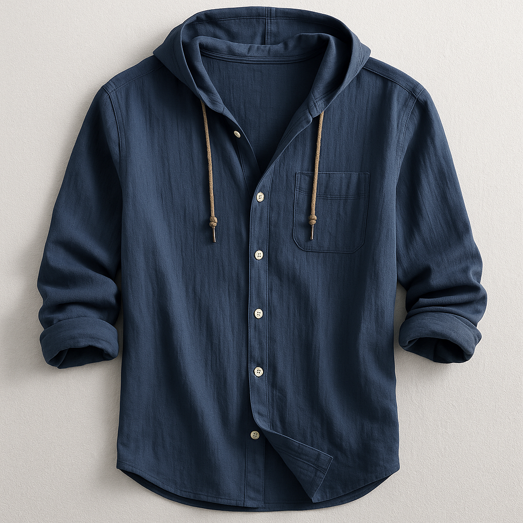 Levin | Herren Hoodie Hemd mit Brusttasche