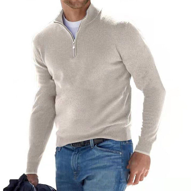 Hugo | Herren Merino Pullover mit Reißverschluss