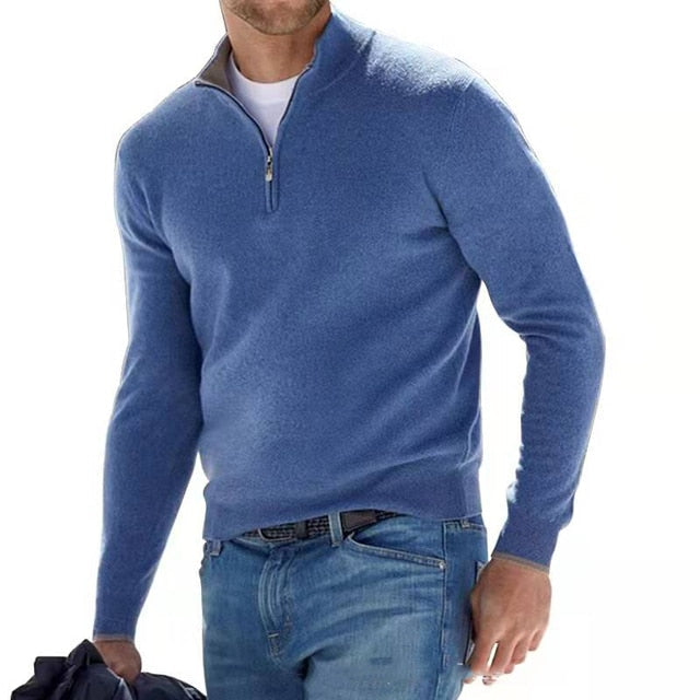 Hugo | Herren Merino Pullover mit Reißverschluss