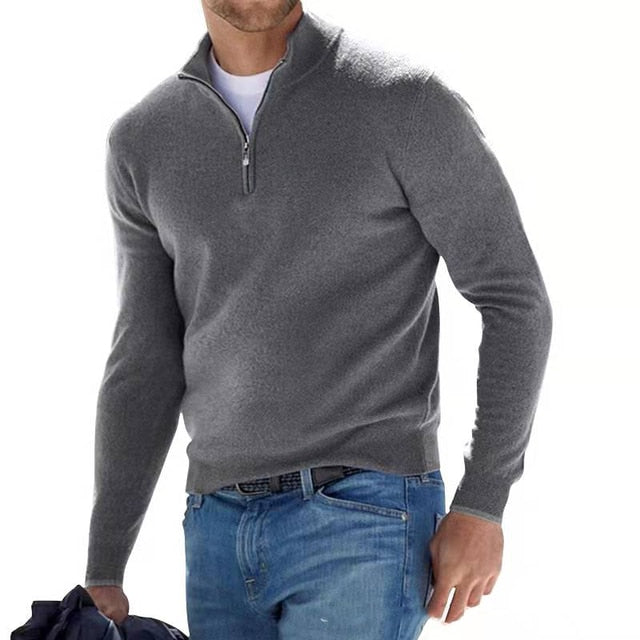 Hugo | Herren Merino Pullover mit Reißverschluss
