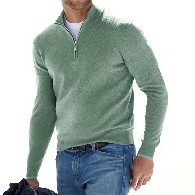 Hugo | Herren Merino Pullover mit Reißverschluss