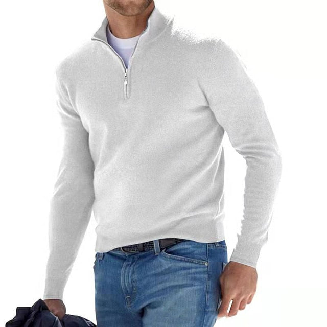 Hugo | Herren Merino Pullover mit Reißverschluss