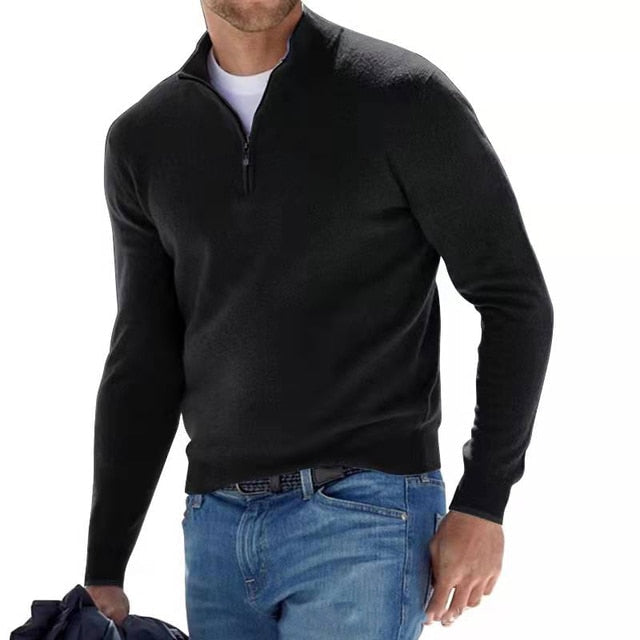 Hugo | Herren Merino Pullover mit Reißverschluss