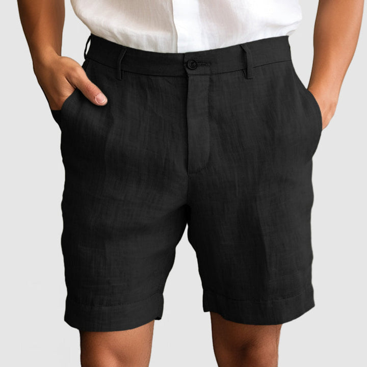 Timo | Bundfalten Shorts mit Knopfverschluss