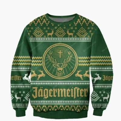 Herren Weihnachtspullover mit Rundhals und Digitaldruck