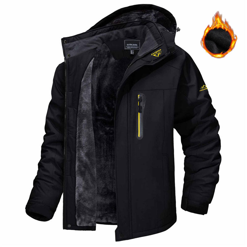 Herren Winterjacke mit Kapuze, Vorderansicht