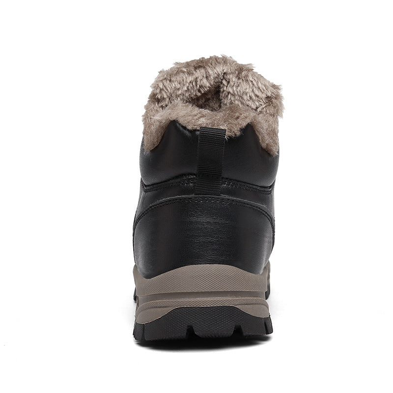 Herren Winterstiefel mit Schnürung und Plüschfutter