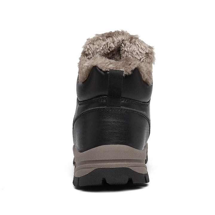 Herren Winterstiefel mit Schnürung und Plüschfutter