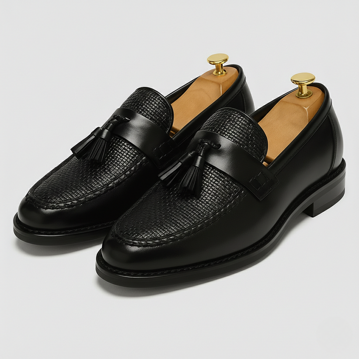 David | Herren Leder Loafer mit Tassel-Detail