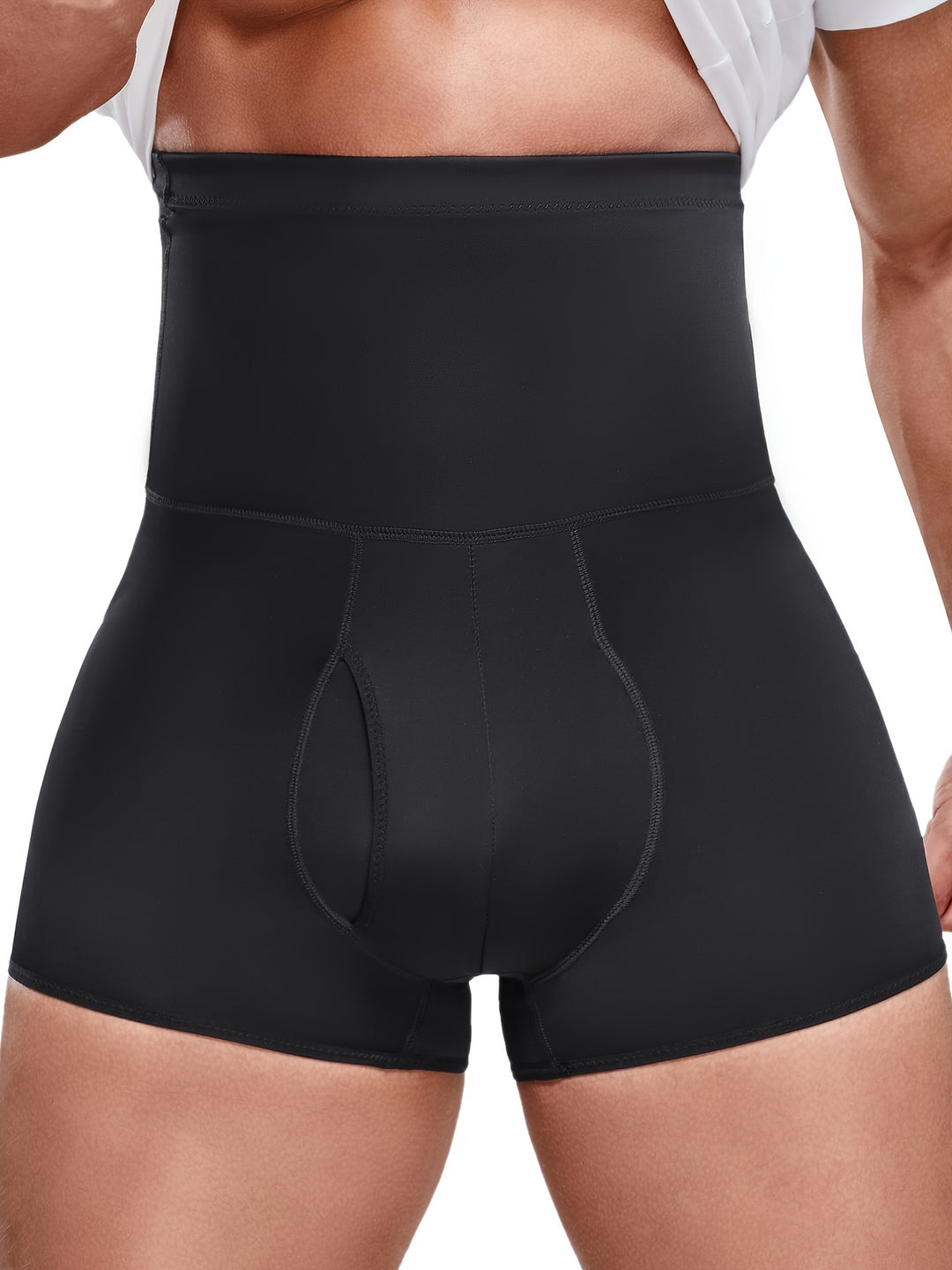 SwissFellas Herren Shapewear Shorts mit hohem Bund, schmale Passform