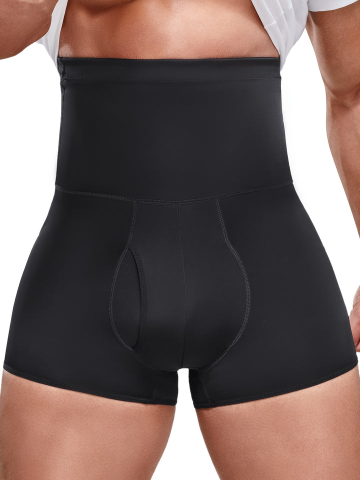 SwissFellas Herren Shapewear Shorts mit hohem Bund, schmale Passform