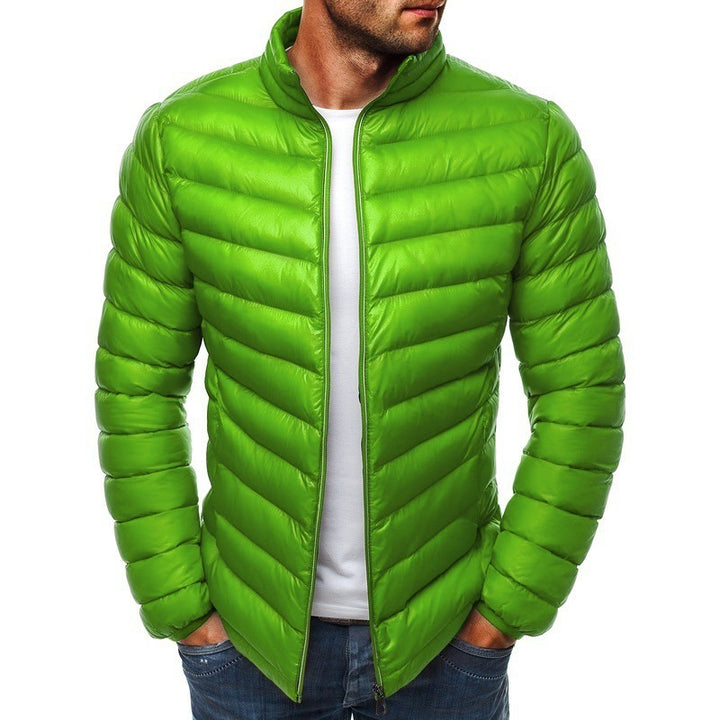 Gefütterte Herren Winterjacke mit Reissverschluss, Vorderansicht