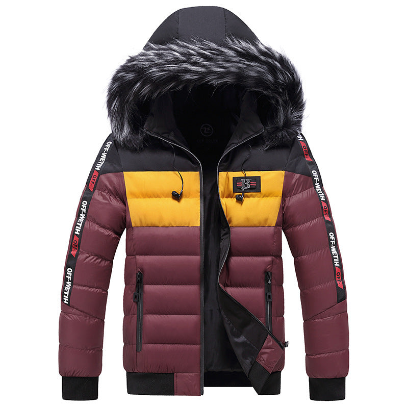 Herren Winterjacke mit Kapuze, gefüttert, Casual Style
