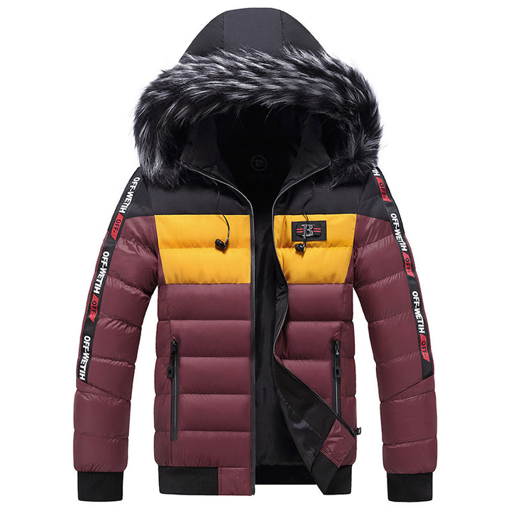 Herren Winterjacke mit Kapuze, gefüttert, Casual Style