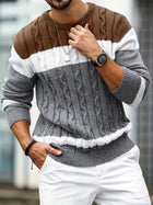 Henrik | Suéter de punto para hombre con bloques de color