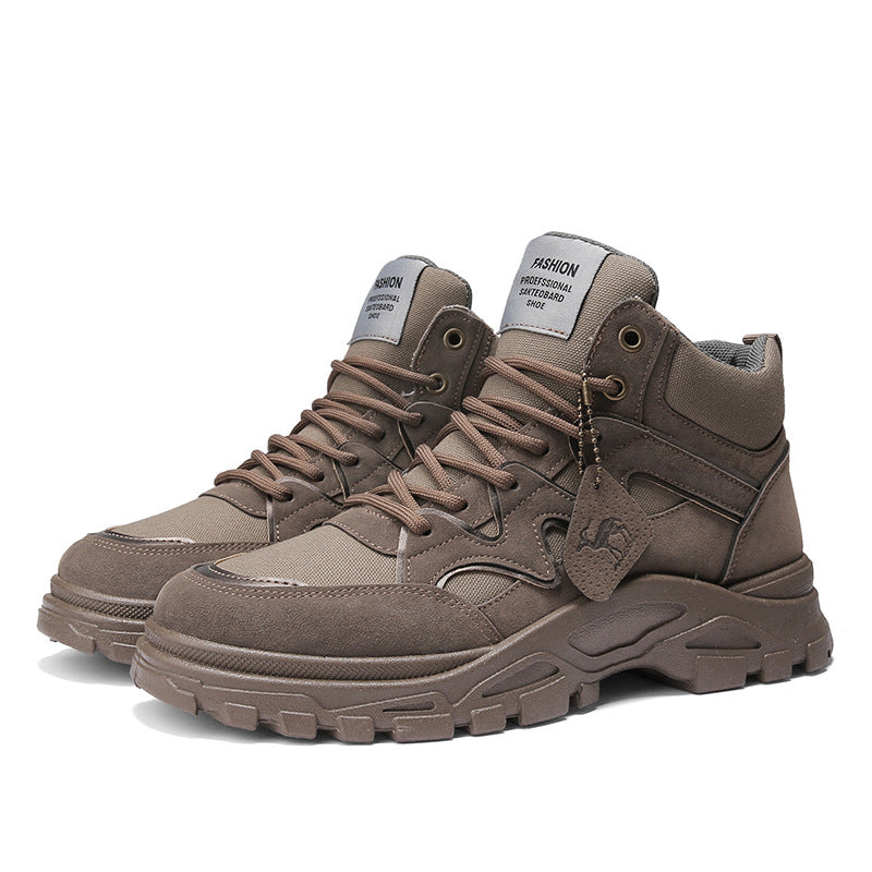 Retro Winterstiefel für Herren mit dicker Sohle