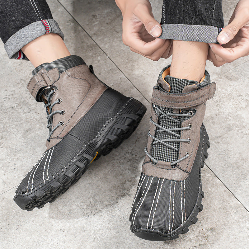 Herren Winterstiefel mit Schnürung und Fleece-Futter