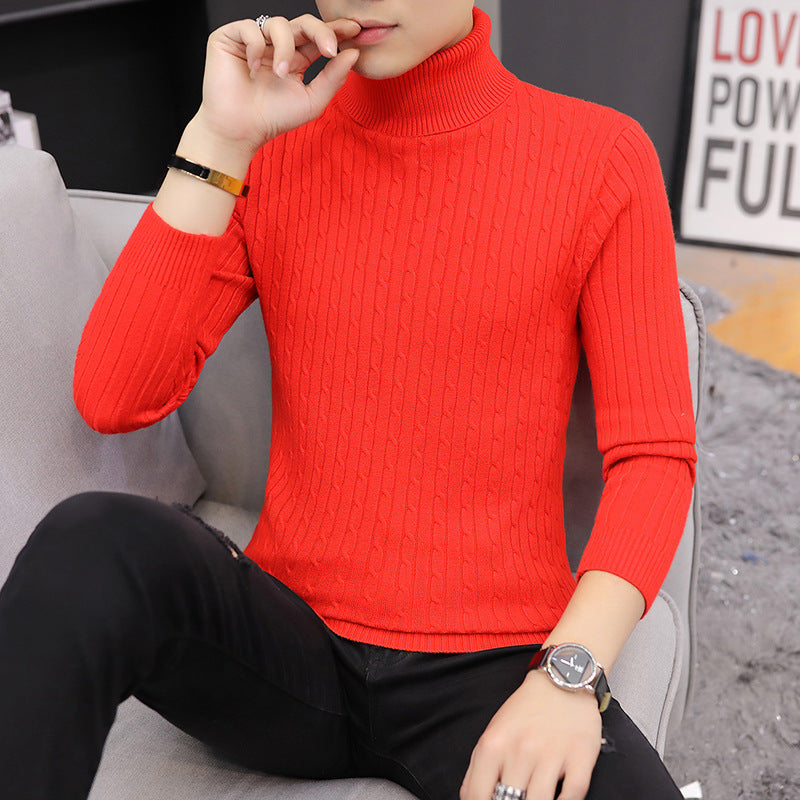 Herren Rollkragenpullover im Slim Fit mit Langarm